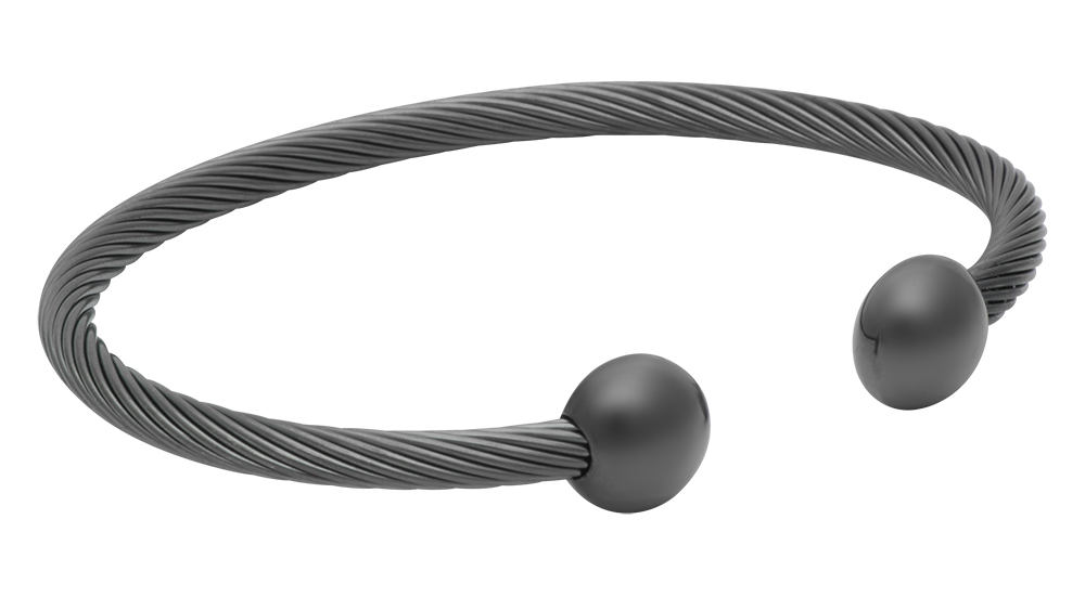 Q-Ray Black And White Deluxe Cuff Bracelet – Original Q.Ray Ionized Bracelet, New With Tags